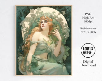 Göttin Gaia, Mutter Erde, griechische Mythologie, Mystik, Wicca Kunst, Okkult, Gothic Dekor, digitaler Download, druckbar, kommerzielle Nutzung #1