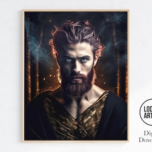 Hades, God of the underworld, Ruler of the dead, Commercial Use, Greek Mythology Art, Occult Dark Gothic, Digital Download, Printable #2
