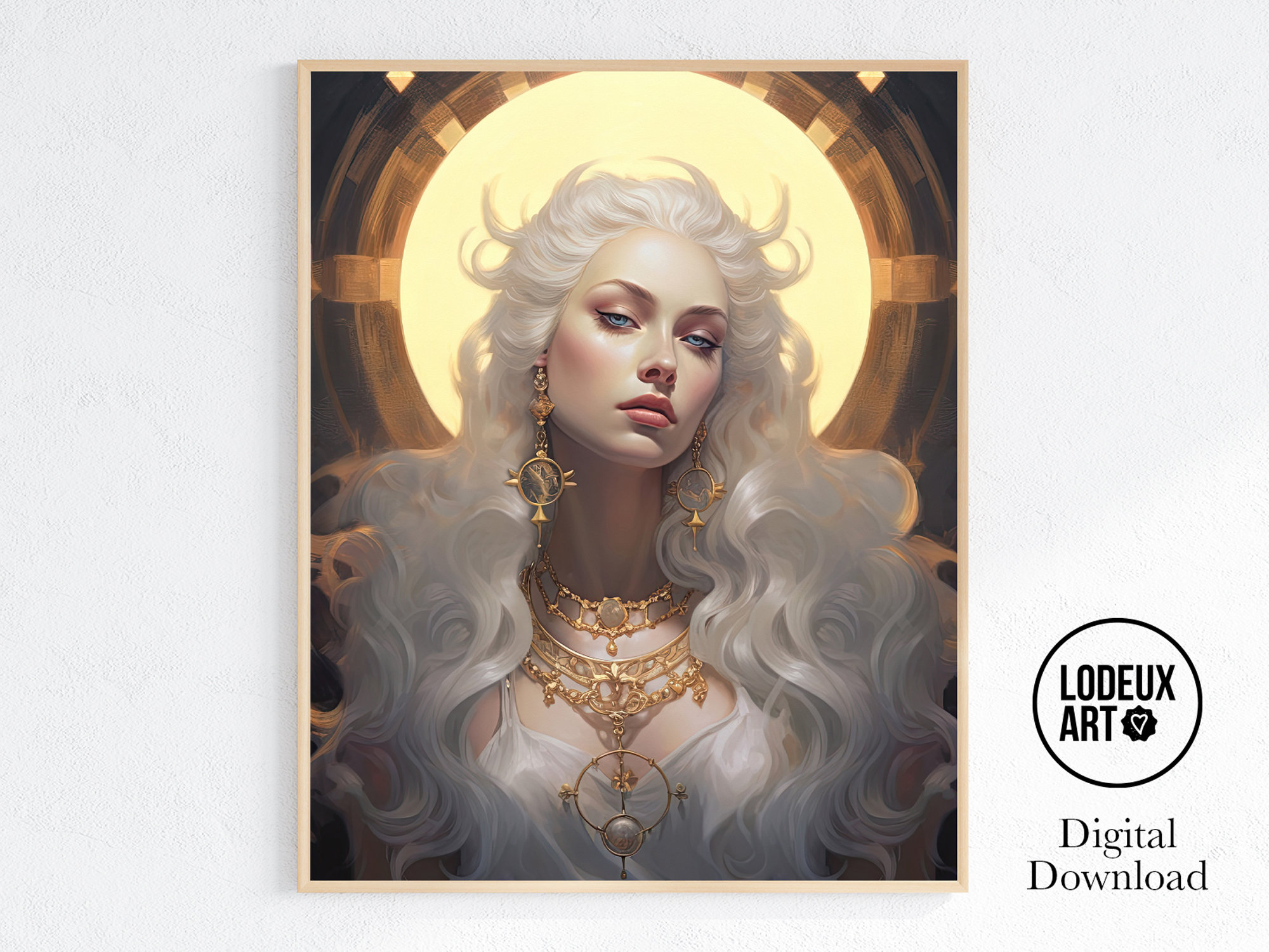 Selene Mondgöttin Luna Anbetung Mondstrahlen griechische Mythologie Mystik Wicca Okkulte Dark Gothic Digital Download Printable Kommerzielle Nutzung #14
