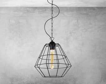 Industrial Chain-Hung Wire Pendant Light, LOFT EDISON, 1xE27