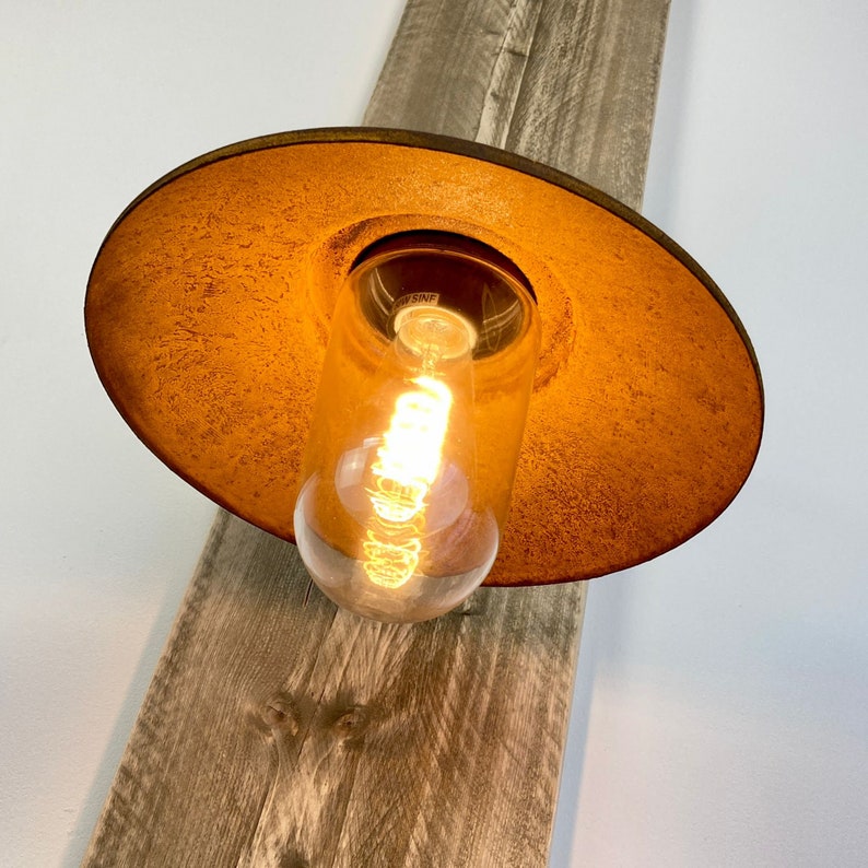 Lampe extérieure rouillée faite à la main 110V / 220V avec revêtement protecteur en option image 8