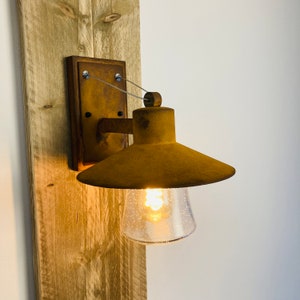 Handgefertigte rostige Außenlampe 110V / 220V with optional Schutzbeschichtung rostbeschichtete Lampe für E27 Glühbirnen LEILUX
