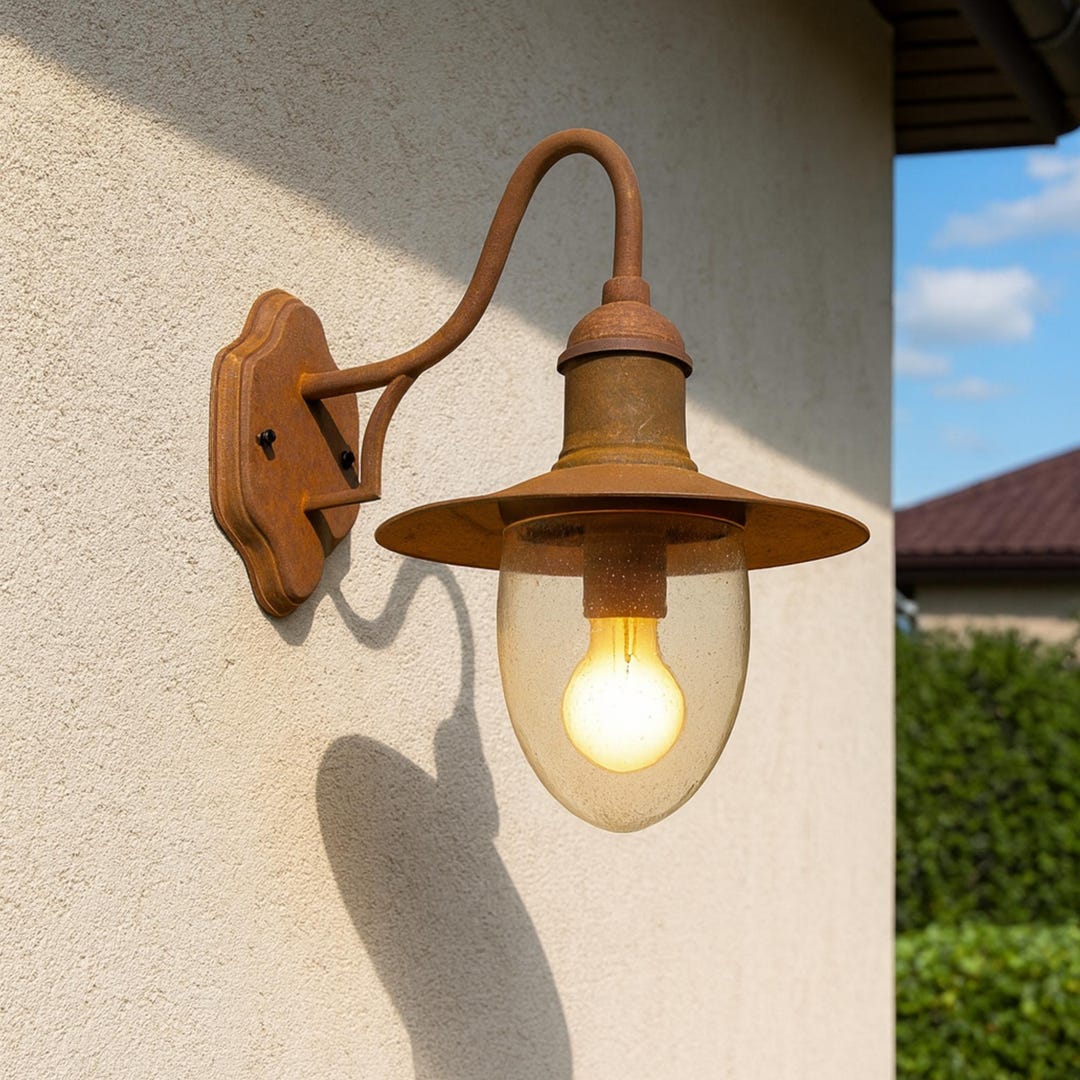 Faszinierend Auãÿenlampe Rost Antik Ebenbild