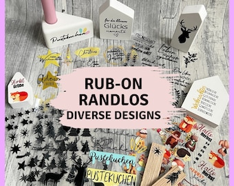 Rub-On I Modern, RANDLOS, VERSCH.DESIGNS, diverse Folien zur Auswahl, A5, Rubon, z.B. f. Raysin / Keraflott / Glas -weitere im Shop!