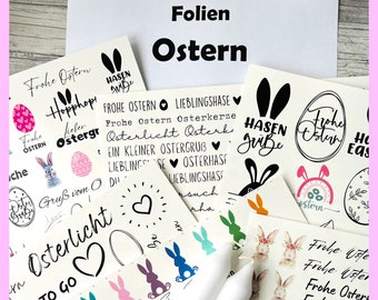 Kerzentattoo OSTERN, diverse Folien zur Auswahl, Kerzenfolie, Kerzensticker, Wasserschiebefolie, Tattoofolie, Osterhase, Frohe Ostern