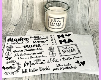 Rub-On I Modern, RANDLOS, BESTE MAMA, A5, schwarz o. weiß, Rubon, Rub Ons, z.B. f. Raysin / Keraflott, Muttertag, Mutti, -weitere im Shop!