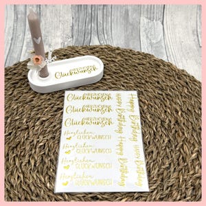 Rub-On I Rubon, Gold Metallic, RANDLOS, BIRTHDAY, A6, Rubons gold, Rub Ons Metallic, Glückwunsch, Geburtstag -weitere im Shop!