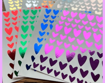 Kerzenfolie METALLIC, HERZEN, A6, Wasserschiebefolie, Kerzentattoo, für Stabkerzen etc., Herz, Heart, Liebe, -weitere im Shop!