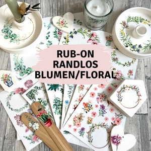 RubOn, Rub On, Rub-On, Rub-Sticker z.B. für gegossenes aus Raysin, Keraflott. Z.B. als Geschenk für Weihnachten, Silvester, Ostern, Muttertag, Home, Maritim, Geburtstag, Trauer, Kommunion, Taufe, Pustekuchen, Herzen, Sprüche, Hochzeit