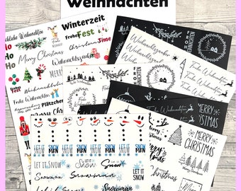 Kerzentattoo WEIHNACHTEN, diverse Folien zur Auswahl, Kerzenfolie, Wasserschiebefolie, Kerzensticker, Frohe Weihnachten, -weitere im Shop!