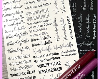 Kerzenfolie WUNSCHERFÜLLER, weiß o. schwarz, A4, Wasserschiebefolie, Kerzentattoo, Tattoofolie, Kerzensticker,  Geschenk, -weitere im Shop!