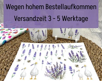 Rub On Blumen, LAVENDEL, A5, bunt/farbig, Rubon, Rub Ons Lavendel, Rub Ons Blumen, Sommer, Frühling, Rub Ons Gans -weitere im Shop!