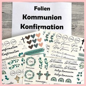 Kerzentattoo KOMMUNION, KONFIRMATION, diverse Folien zur Auswahl, A5, Kerzenfolie, Wasserschiebefolie, Kerzensticker, -weitere im Shop!