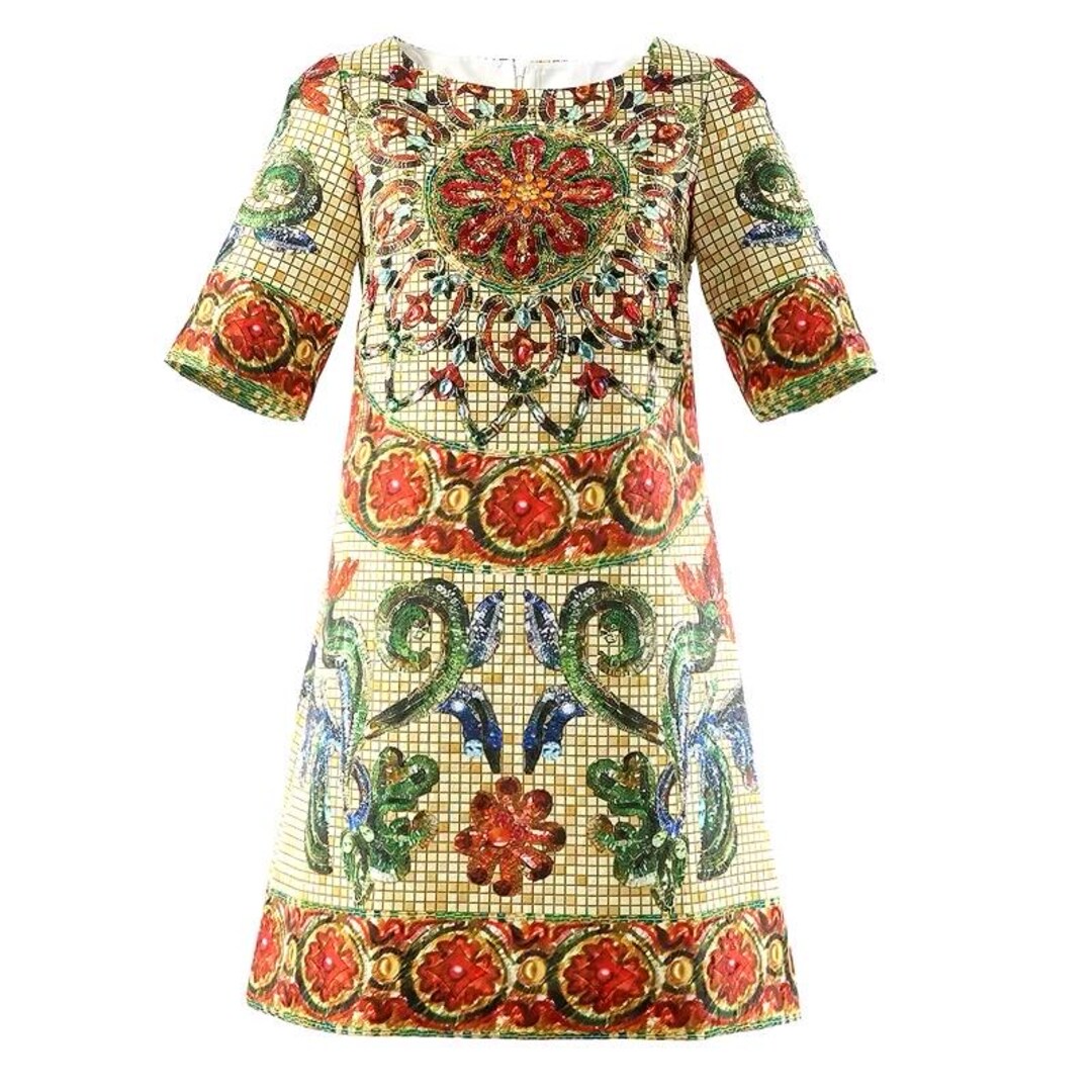 Italian Printed Woven Dress