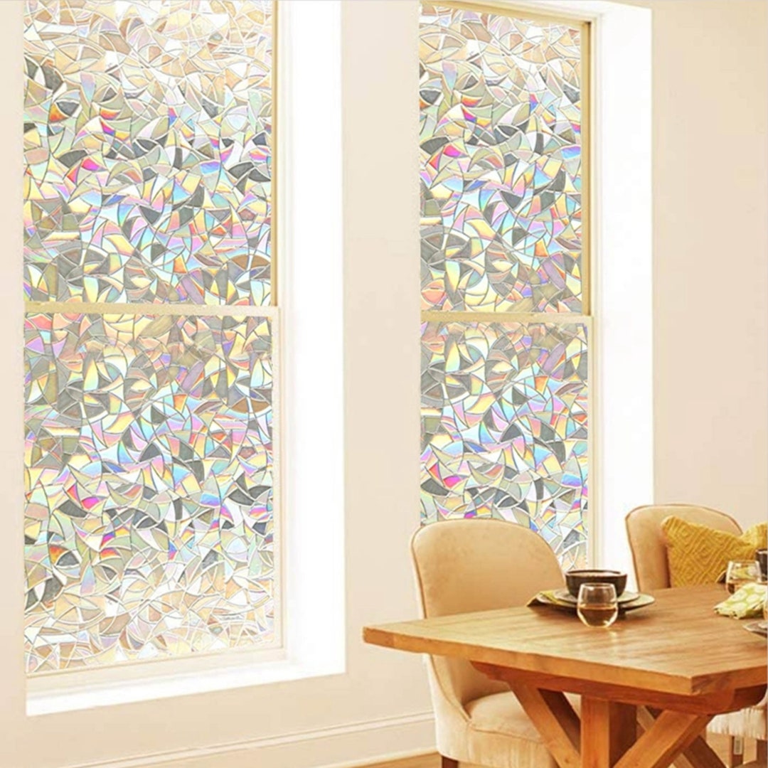Window Film Privacy Rainbow, Window Privacy With Rainbow Clings