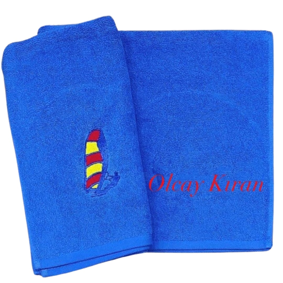 Windsurfing Towel Embroidered Cotton Large Towel Personalized Kids windsurfing-towel-embroidered-cotton-large-towel-personalized-kids