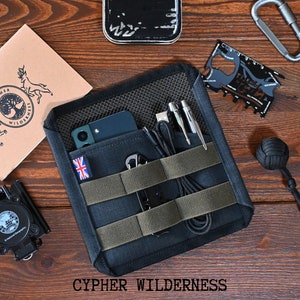 Bag Organizer - dry waxed canvas in off black