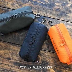 Mini Clip-on Gear Carry Case - dry waxed canvas