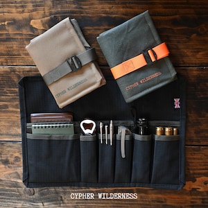 Bolsa acolchoada para equipamentos - lona encerada seca verde-oliva
