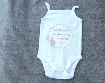 Girls christening day vest