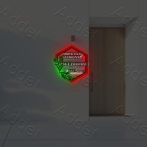 LED Sign Personalized Family Name, Custom Home Decor Light, Perfect for Housewarming Gift, Custom Illuminated Decor, Ideal Anniversary Gift