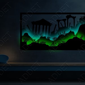 Metal Wall Decor With 3D Effect, Realistic Wall Sign, 3D metal Decor, Led Lighting Metal Wall Art, Unique Metal Wall Art, Home Decor, Bar