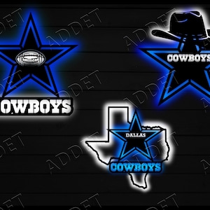 Dallas Cowboys LED Sign, Bright Illuminated Team Emblem, Ideal Decor for Game Rooms, Excellent Gift for Cowboys Enthusiasts