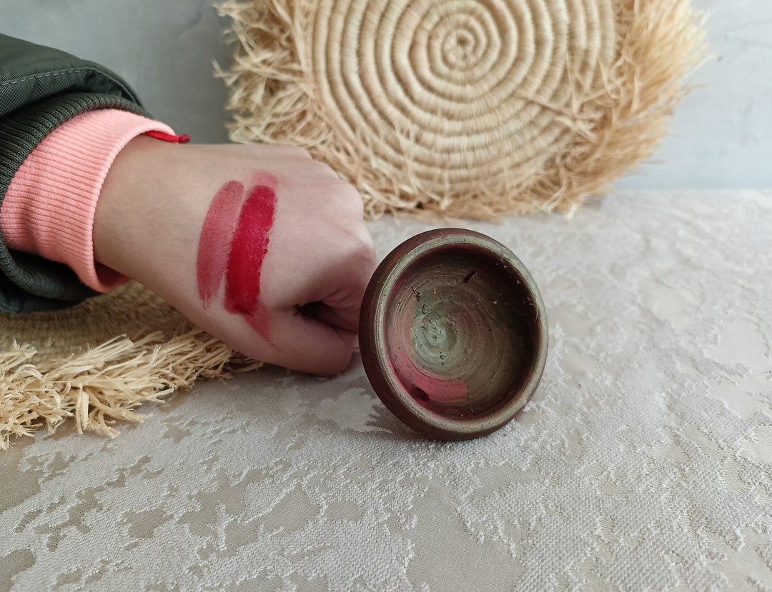Moroccan Aker Fassi in Pot Clay Berber Lipstick Traditional Etsy UK