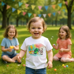 Camiseta para niño pequeño / Camiseta personalizada para niños / Idea de regalo para bebé / Camiseta con letra de animal / Traje de cumpleaños para niños / Camiseta personalizada con letra S