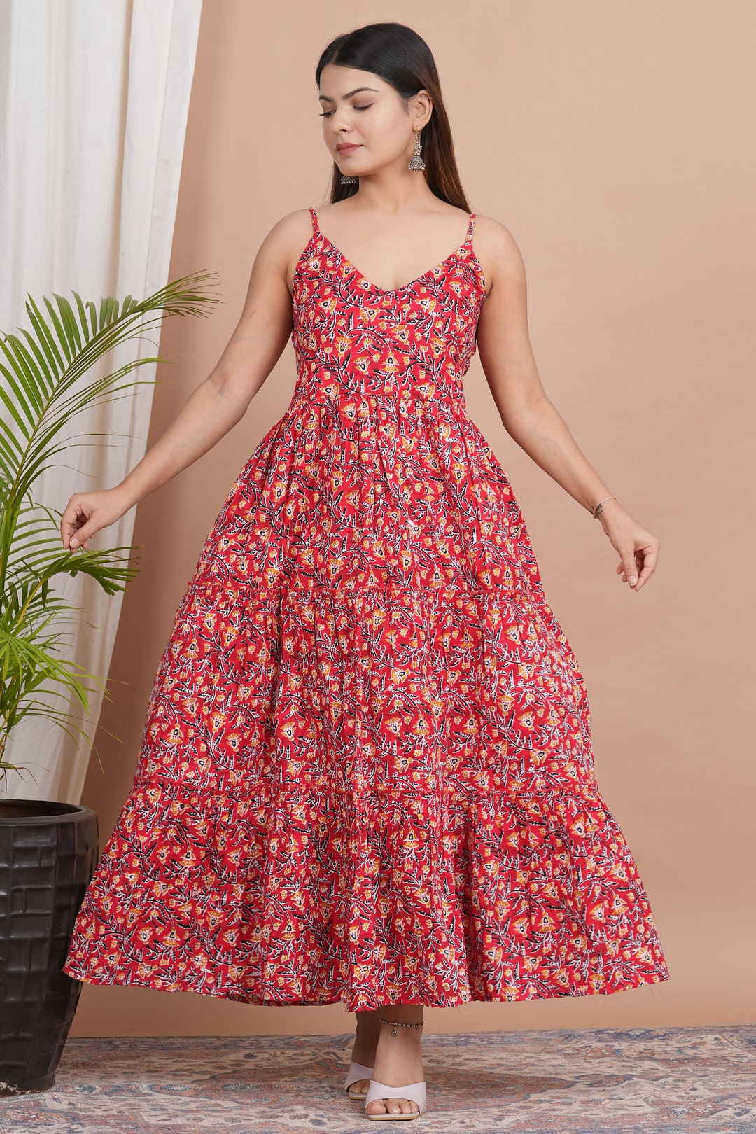 Indian cotton maxi dress summer dresses for women strap etsy