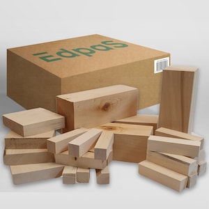 Linden wood carving wood leftovers 2.5 kg for carving in various sizes, wood for crafting, turning, carving wood, craft wood.