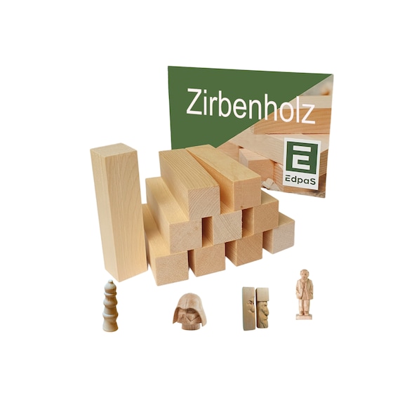 Edpas Swiss Pine Carving Wood 10 Pieces of Wood Block 10 X 2.5 X 2.5 Cm Wood  for Carving and Turning Wood Blanks Made of Pine Carving Wood for Children  