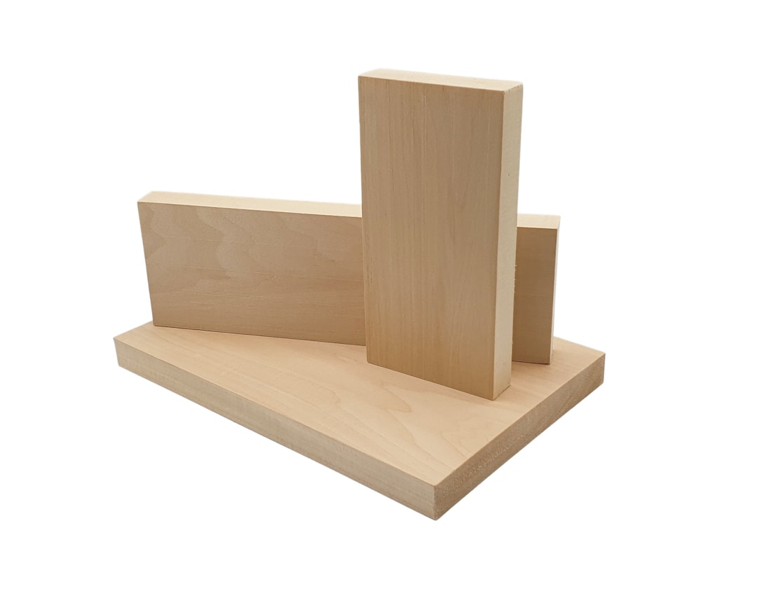 Edpas Mix Set Carving Wood Board 3 Pieces Made of Lime Wood for Carving