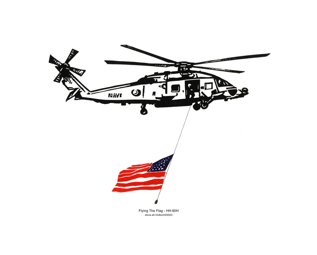 Flying the Flag HH60H Digital Print Etsy