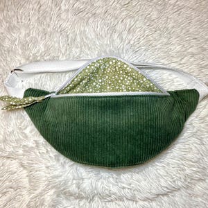 khaki corduroy fanny pack