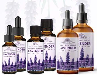 100% Pure Organic Lavender Essential Oil, Therapeutic Grade Aromatherapy, Massage, Skincare