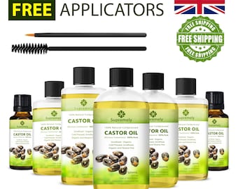 Pure Castor Carrier Oil - Cold Pressed, 100% Natural for Hair, Skin, Aromatherapy & DIY Beauty