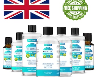 Vegetable Glycerin Liquid for Skin, Hair, Crafts | UK Made Moisturizing Base Oil