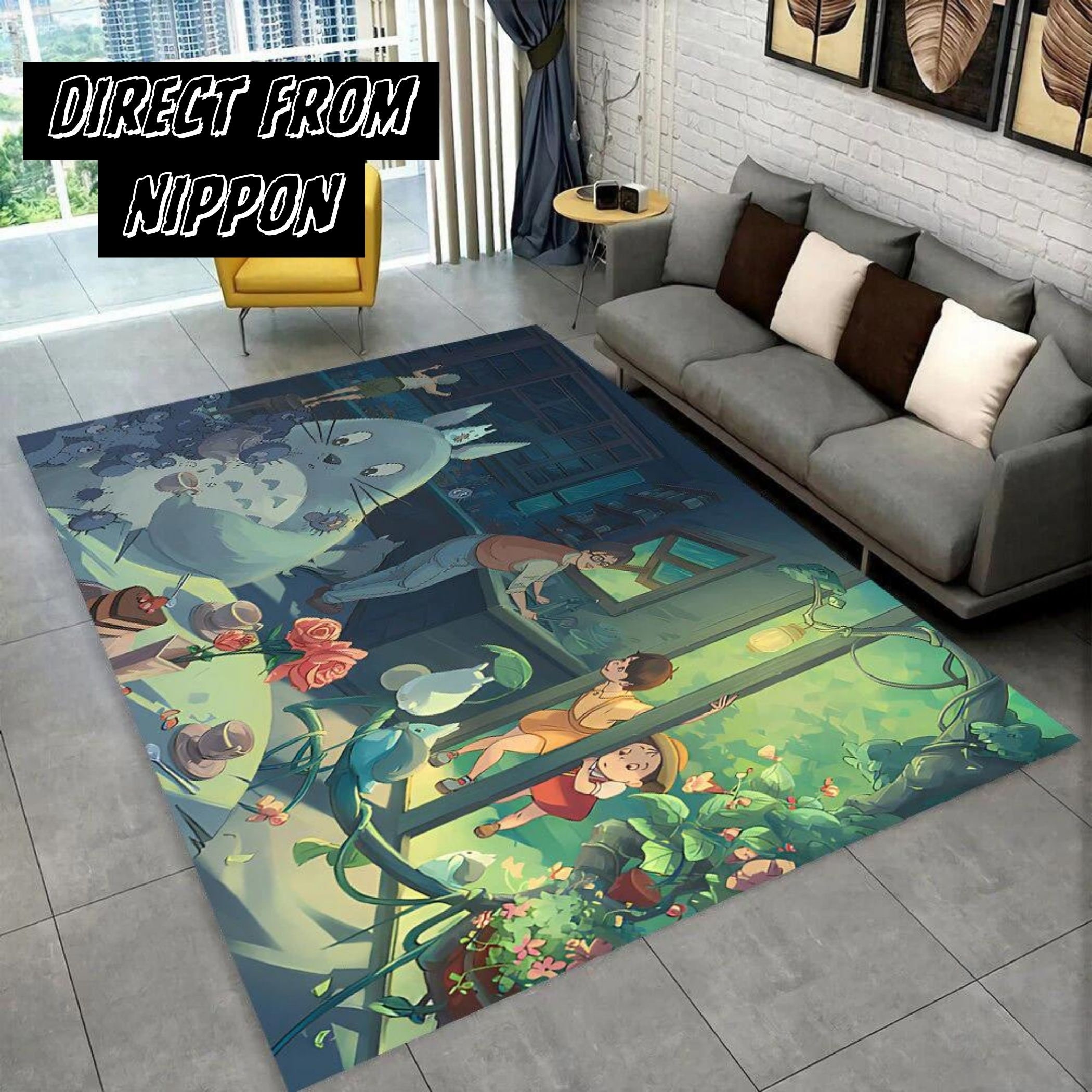 Discover Anime Rug Totoro Carpet Studio Ghibli Mat Large