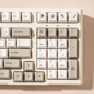 Photoshop Shortcuts 132 Keyboard Keycaps Cherry Profile Retro Windows 2000 Style for MX Switch Mechanical Keyboard image 3