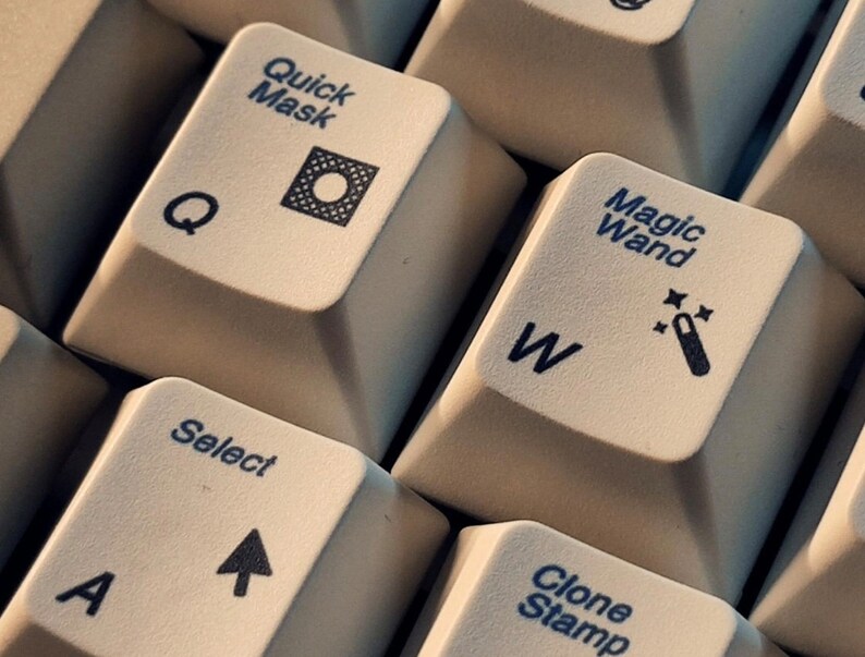 Photoshop Shortcuts 132 Keyboard Keycaps Cherry Profile Retro Windows 2000 Style for MX Switch Mechanical Keyboard image 2