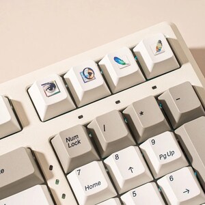 Photoshop Shortcuts 132 Keyboard Keycaps Cherry Profile Retro Windows 2000 Style for MX Switch Mechanical Keyboard image 6