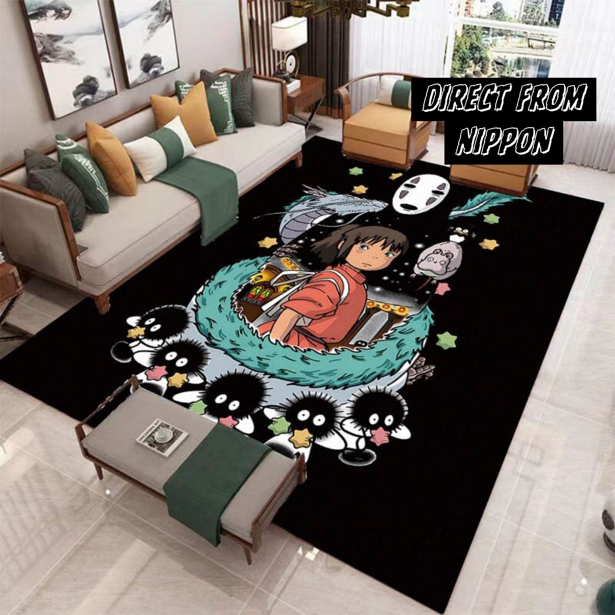 Discover Anime Rug Totoro Spirited Away Carpet Studio Ghibli Mat Large