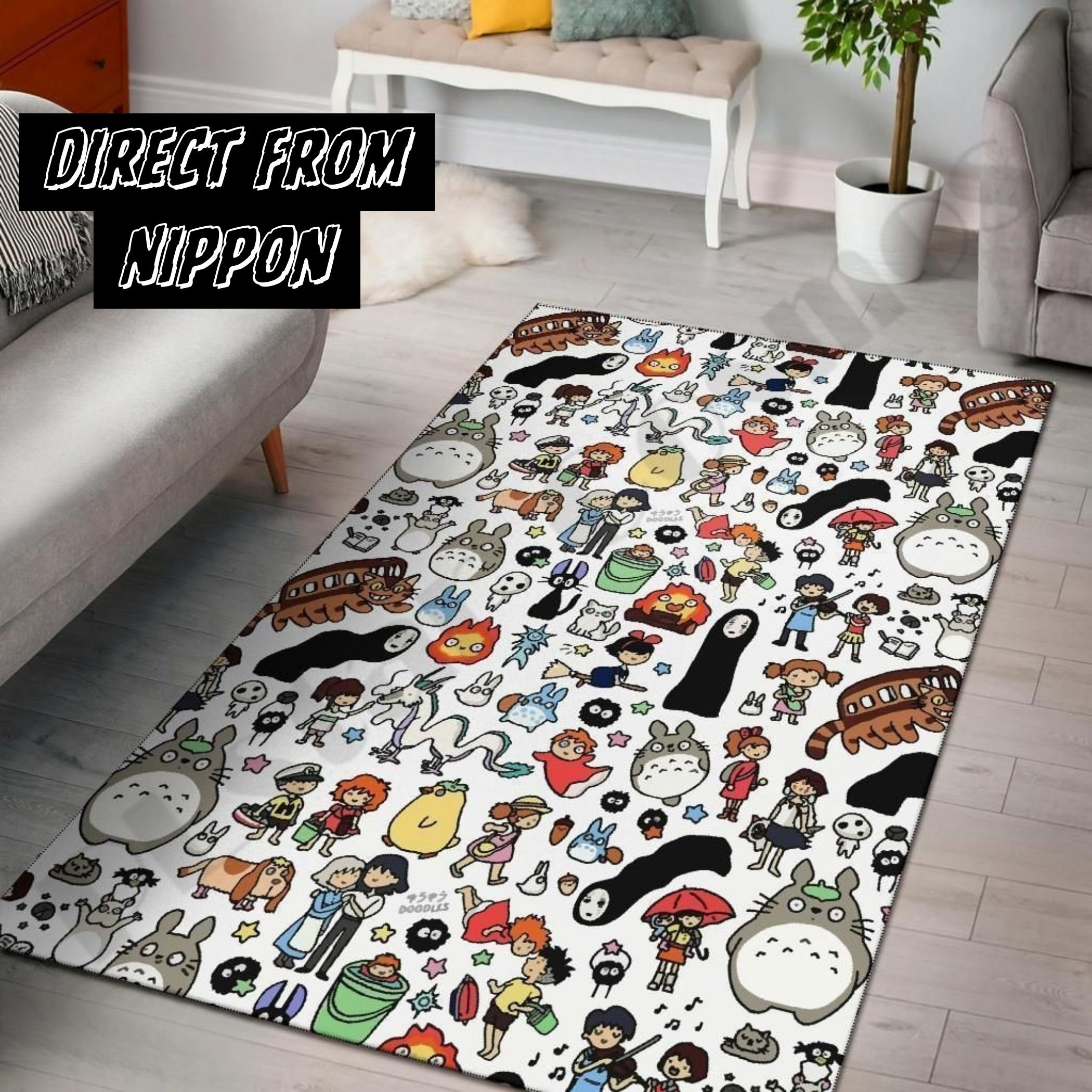 Discover Anime Rug Totoro Spirited Away Kiki's Delivery Service Howl's Moving Castle Ponyo Carpet Studio Ghibli Mat Large