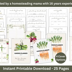 Printable 2023 Garden Planner Seed Starting Tracker Harvest Tracker ...