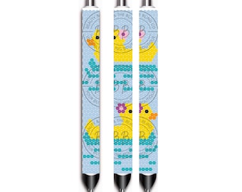 Rubber Duckies SS10 or 3MM pen pattern | Swimming Ducks Pen Pattern SS 10 or 3 MM