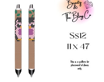 Baby Owl pattern SS12 pen pattern 11 x47 | Owl Pen Pattern SS 12 11 x 47