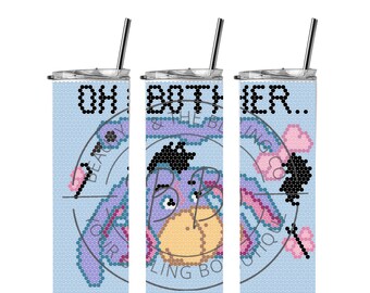 Eeyore Donkey 4MM or SS 16 Pattern Template | Sad Donkey Inspired Pattern 4 mm or SS 16