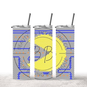 PacMan Honeycomb 5 mm or SS20 for 20 oz 49x49 | Retro Game Honeycomb Pattern 5 mm or SS20 for 20 oz 49x49