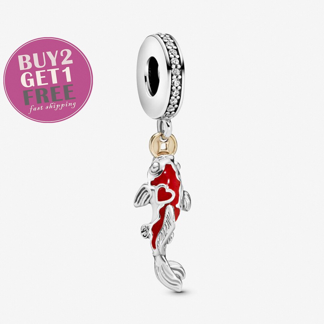 Gold Fish Charm, Charms for Bracelet, Girl Dangle Charm, Patronus Charm